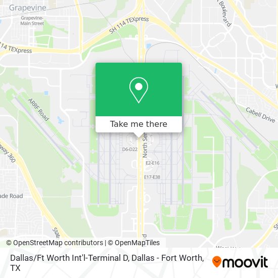 Mapa de Dallas / Ft Worth Int'l-Terminal D