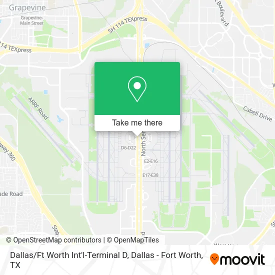 Dallas / Ft Worth Int'l-Terminal D map