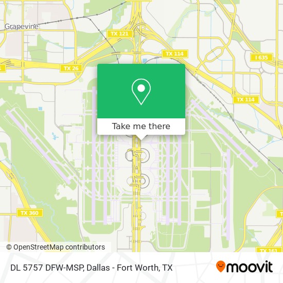 DL 5757 DFW-MSP map