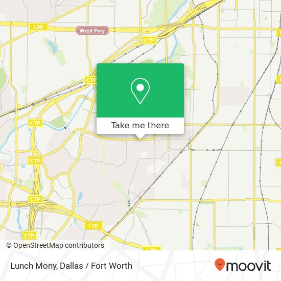 Mapa de Lunch Mony, 3304 Alton Rd Fort Worth, TX 76109