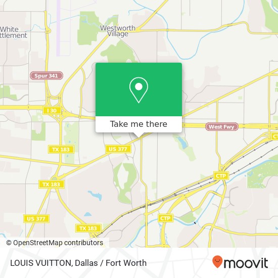 Mapa de LOUIS VUITTON, 6031 Camp Bowie Blvd Fort Worth, TX 76116