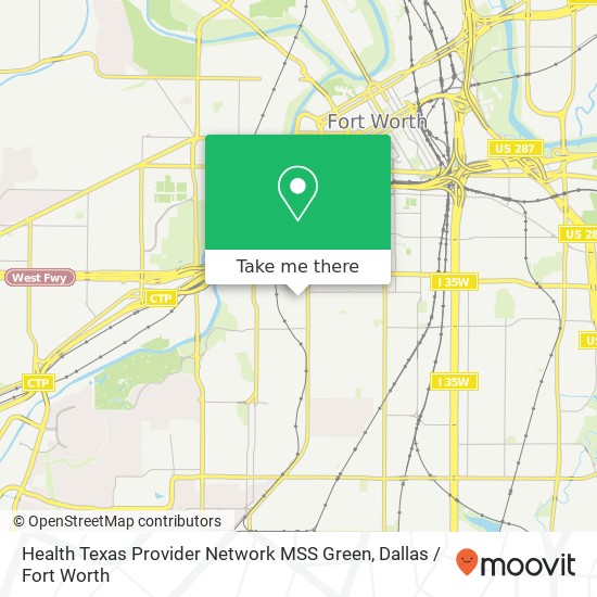 Health Texas Provider Network MSS Green map