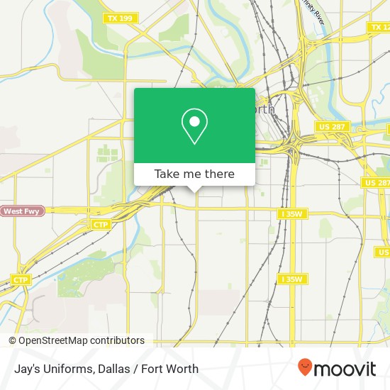 Mapa de Jay's Uniforms, 800 8th Ave Fort Worth, TX 76104