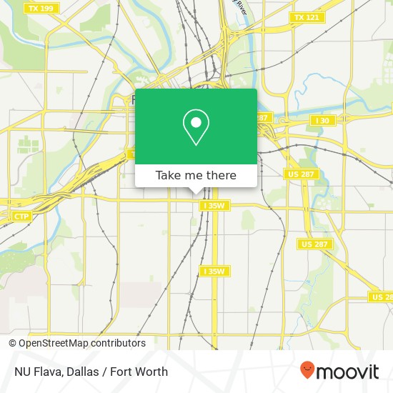 Mapa de NU Flava, 1003 Bryan Ave Fort Worth, TX 76104