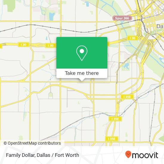 Mapa de Family Dollar, 1400 W Davis St Dallas, TX 75208