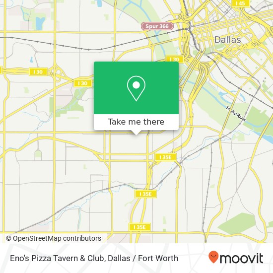 Mapa de Eno's Pizza Tavern & Club, 407 N Bishop Ave Dallas, TX 75208