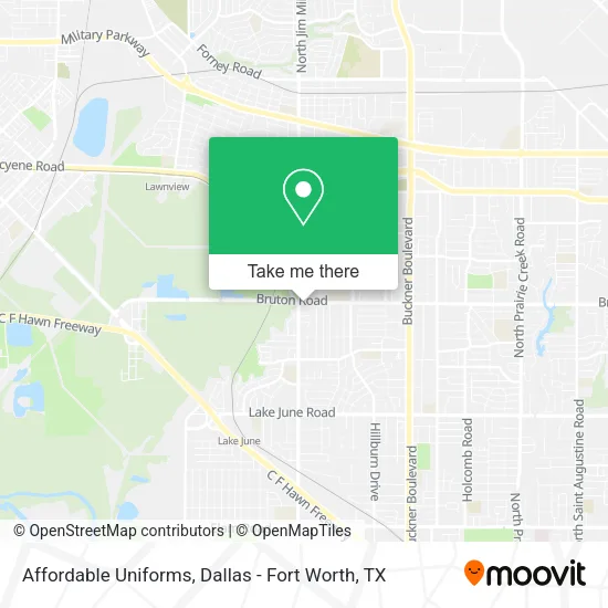 Mapa de Affordable Uniforms