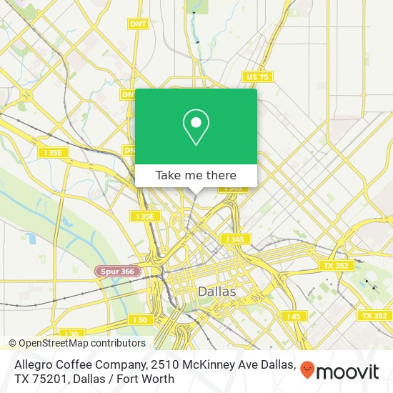 Allegro Coffee Company, 2510 McKinney Ave Dallas, TX 75201 map