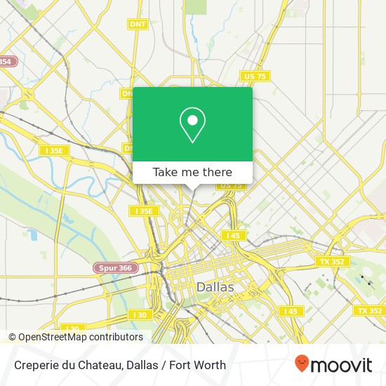 Mapa de Creperie du Chateau, 2515 McKinney Ave Dallas, TX 75201