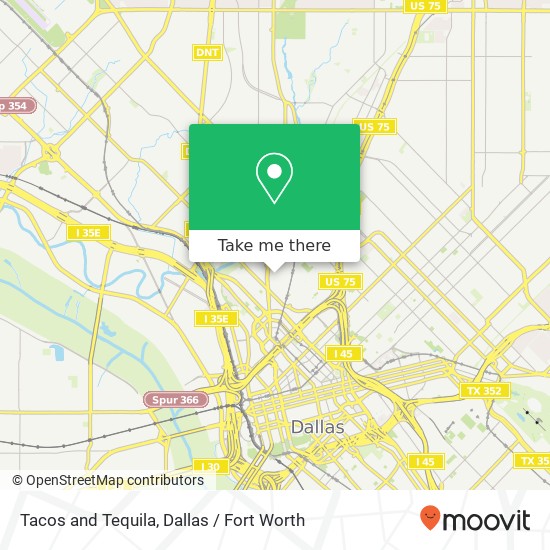Mapa de Tacos and Tequila, 2800 Routh St Dallas, TX 75201