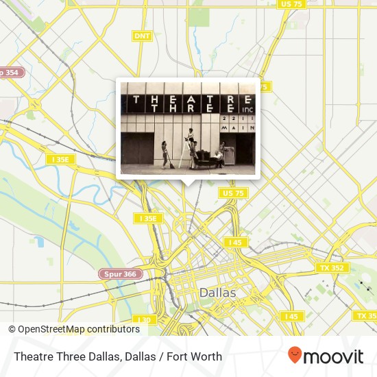 Theatre Three Dallas map