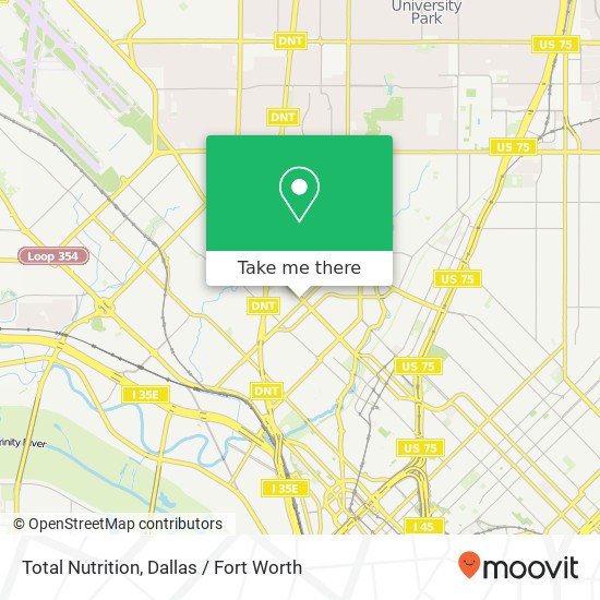 Mapa de Total Nutrition, 4309 Lemmon Ave Dallas, TX 75219