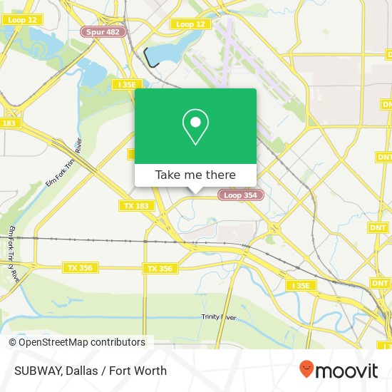 Mapa de SUBWAY, 1475 W Mockingbird Ln Dallas, TX 75235