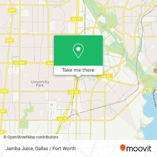 Mapa de Jamba Juice, 5923 Greenville Ave Dallas, TX 75206