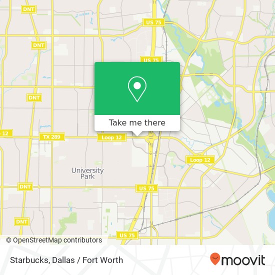 Mapa de Starbucks, 7700 W Northwest Hwy Dallas, TX 75225