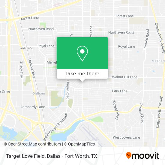 Mapa de Target Love Field