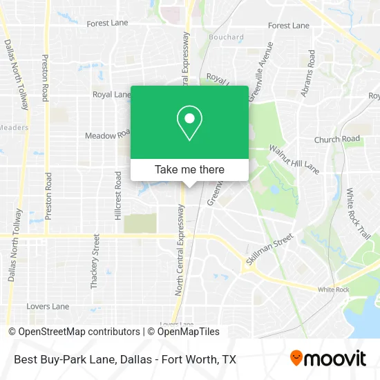 Best Buy-Park Lane map