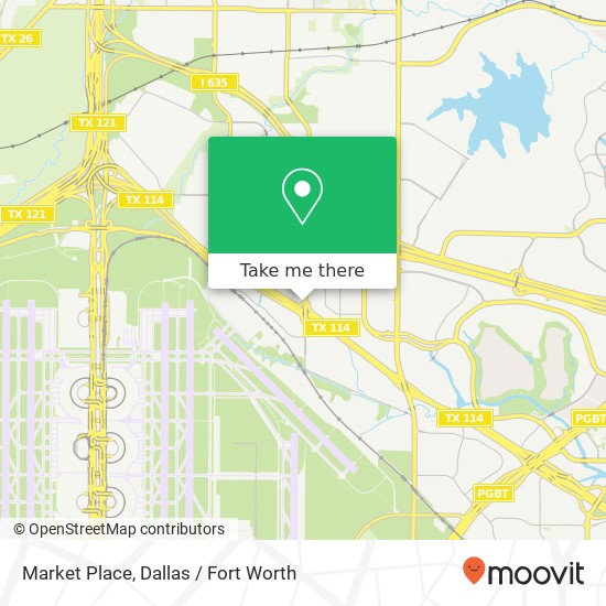 Mapa de Market Place, 4545 W John Carpenter Fwy Irving, TX 75063