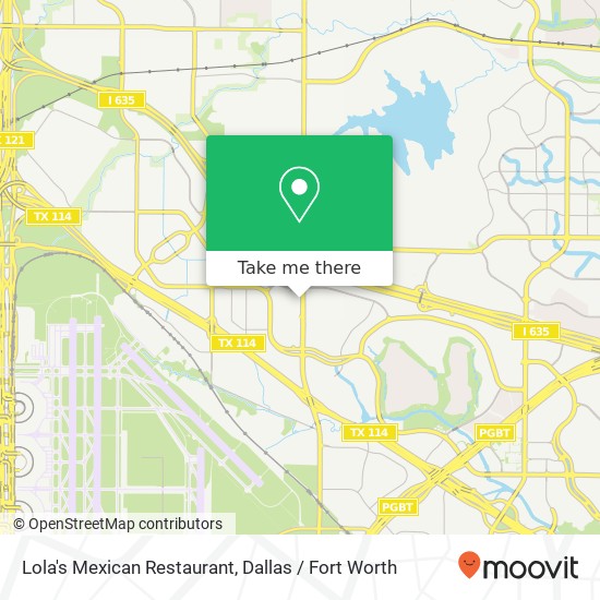 Mapa de Lola's Mexican Restaurant, 8251 N Belt Line Rd Irving, TX 75063