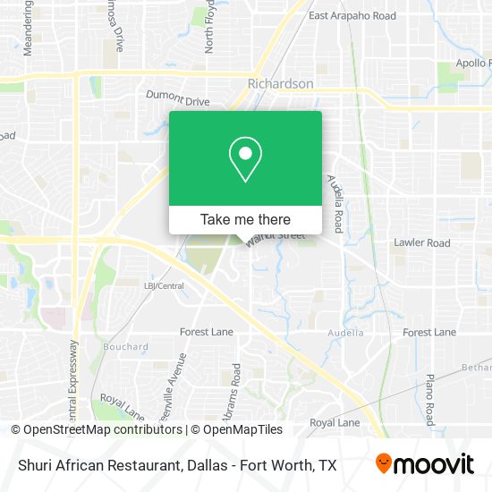 Mapa de Shuri African Restaurant