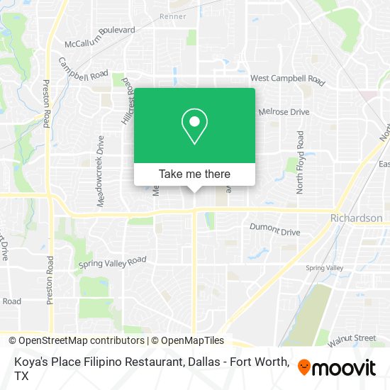 Mapa de Koya's Place Filipino Restaurant