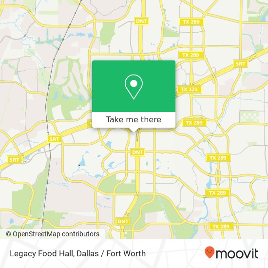 Mapa de Legacy Food Hall, 7800 Windrose Ave Plano, TX 75024