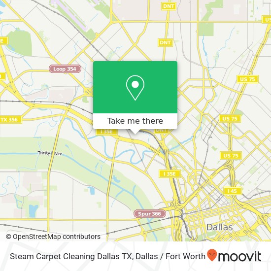 Steam Carpet Cleaning Dallas TX map