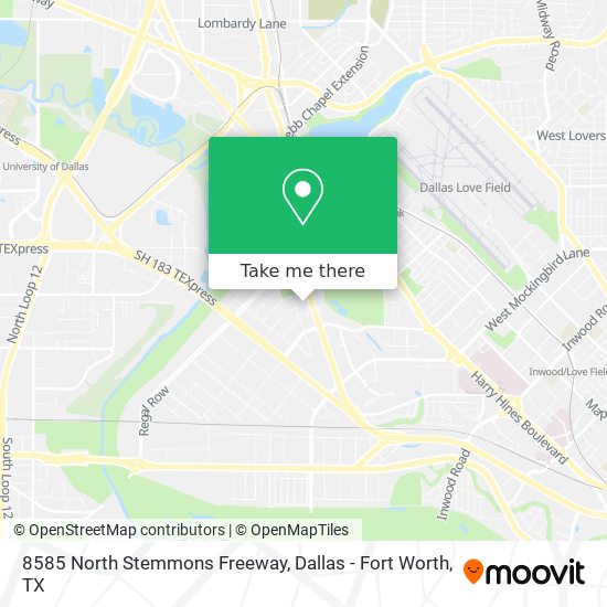 8585 North Stemmons Freeway map