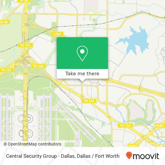 Mapa de Central Security Group - Dallas