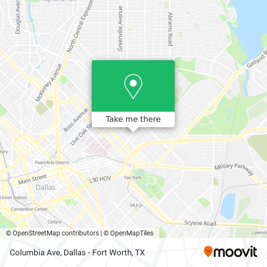 Columbia Ave map