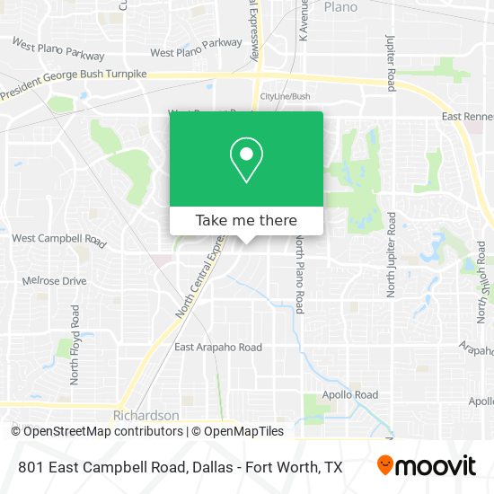 Mapa de 801 East Campbell Road