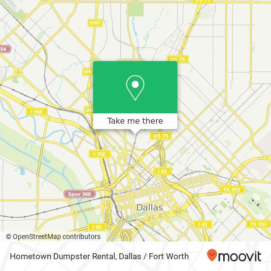 Hometown Dumpster Rental map