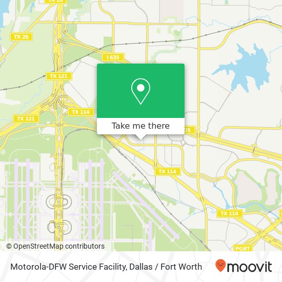 Mapa de Motorola-DFW Service Facility