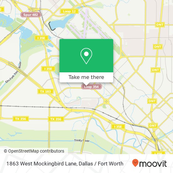 1863 West Mockingbird Lane map