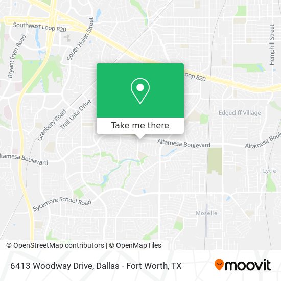 6413 Woodway Drive map