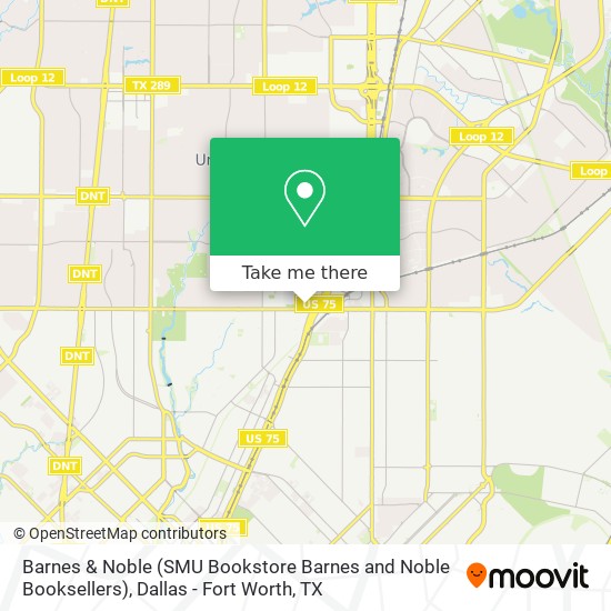 Barnes & Noble (SMU Bookstore Barnes and Noble Booksellers) map