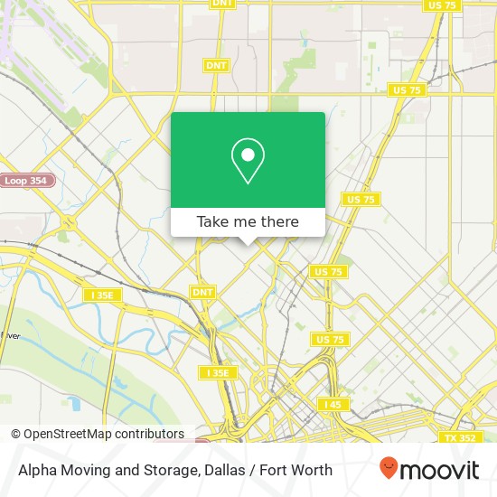 Alpha Moving and Storage map