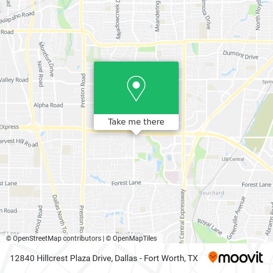 12840 Hillcrest Plaza Drive map