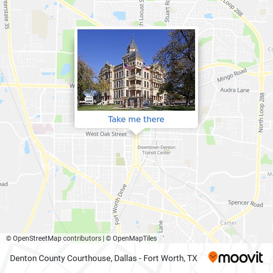 Denton County Courthouse map