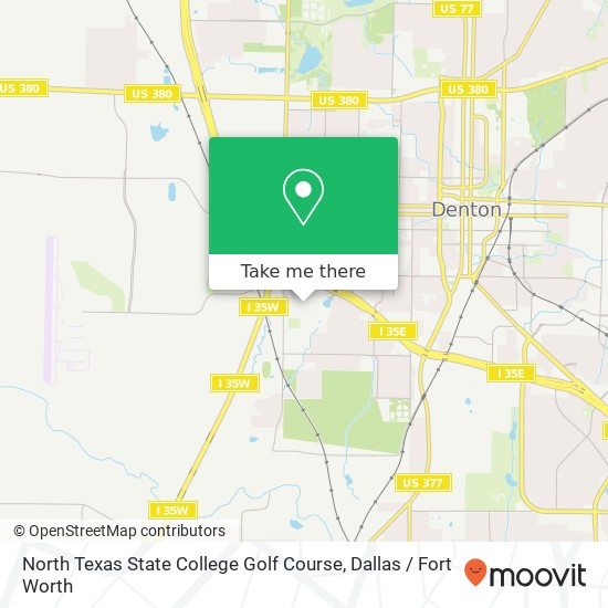 Mapa de North Texas State College Golf Course