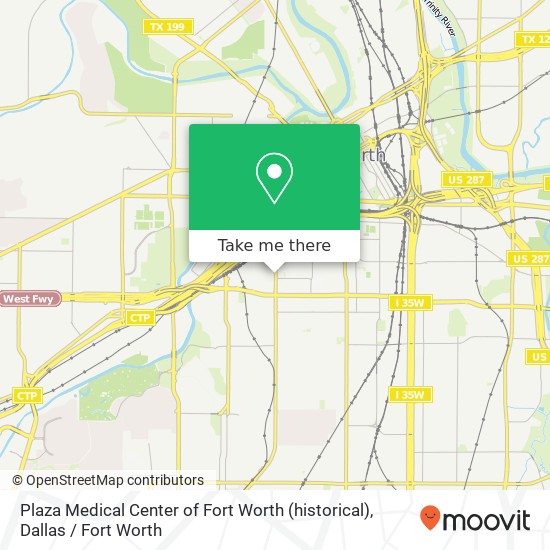 Plaza Medical Center of Fort Worth (historical) map