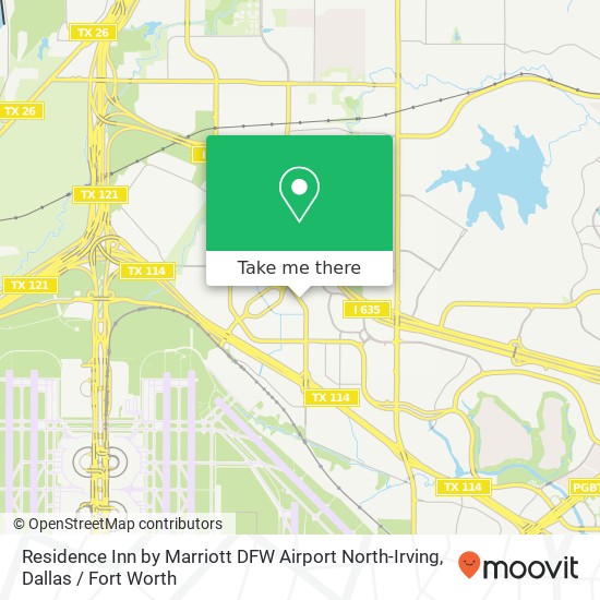 Residence Inn by Marriott DFW Airport North-Irving map