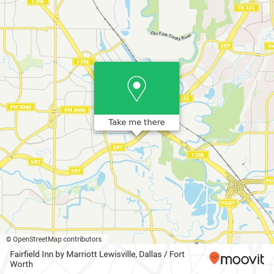 Mapa de Fairfield Inn by Marriott Lewisville