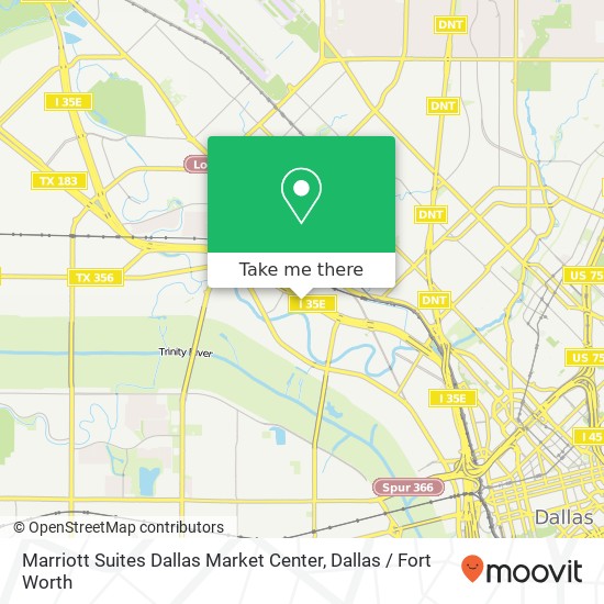 Marriott Suites Dallas Market Center map