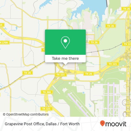 Grapevine Post Office map