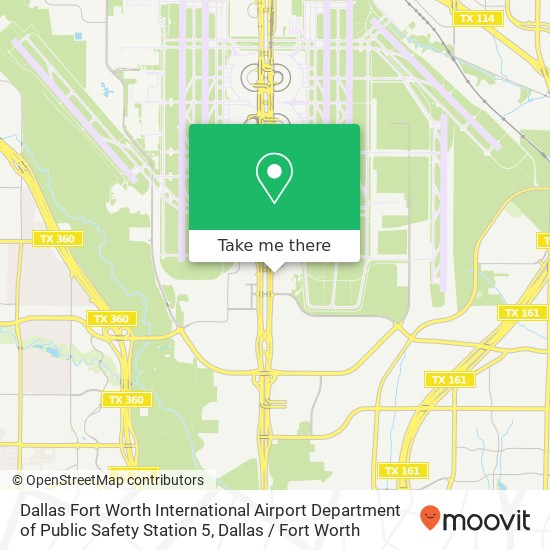 Mapa de Dallas Fort Worth International Airport Department of Public Safety Station 5