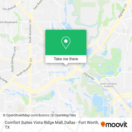 Comfort Suites Vista Ridge Mall map