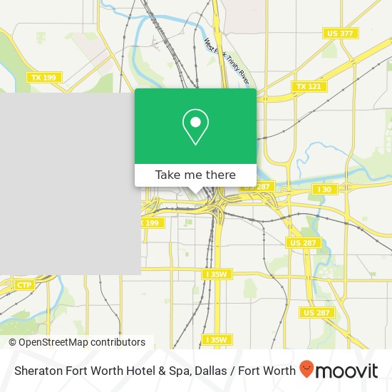 Sheraton Fort Worth Hotel & Spa map