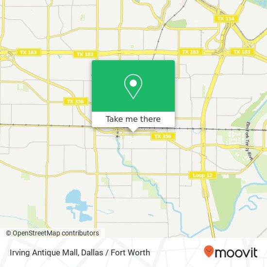 Irving Antique Mall map