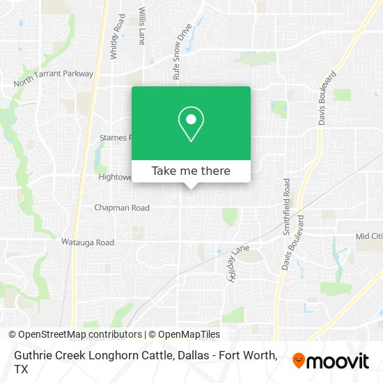 Mapa de Guthrie Creek Longhorn Cattle